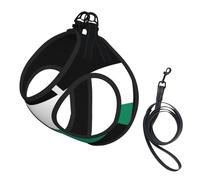 Palestine Flag Print Adjustable Harness Leash Set For Cats And Dogs, Soft Breathable Kitten Puppy Mesh Vest With Reflective Design, Escape-Proof Lead For Small Pets Walking Training
