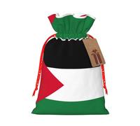 Palestine flag Print Birthday Gifts Wrap Bag Unique Drawstring Gifts Bag Canvas Bags for Party Wedding Present,1 Piece M