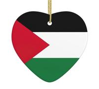 Palestine Flag Print Ceramic Pendant Hanging Decorations,for Various Settings Such As Malls,Stores and Homes