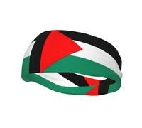 Palestine Flag Print Fashionable Sweat-Wicking Headband, Lightweight and Comfortable Sports Sweatband