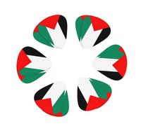 Palestine flag Print Guitar and Ukulele Picks For Music Lovers 12 PCS Mixed Gauges(0.46/0.71/0.96mm)