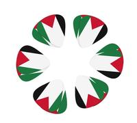 Palestine flag print Guitar Picks 12PCS Mixed Gauges(0.46/0.71/0.96mm) with Case, for Guitar/Ukulele