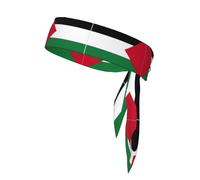 Palestine Flag Print Head Tie Headbands Athletic Sweatbands for Men Women Head Tie Sport Bandana for Yoga Gym