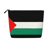 Palestine Flag Print Makeup Bag for Women,Portable Cosmetic Bag Toiletry Bag, Capacious Travel Makeup Organizer