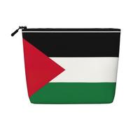 Palestine Flag Print Makeup Bag for Women,Portable Cosmetic Bag Toiletry Bag, Capacious Travel Makeup Organizer