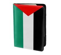 Palestine flag Print Passport Holder for Travel,Wallet Case RFID Blocking Leather Card Slot Protector