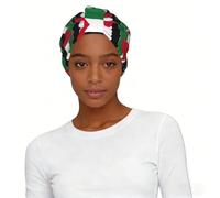 Palestine flag Print Pre Tied Turban for Women Elastic Headscarf Cap Printed One Size Polyester Vacation Gift