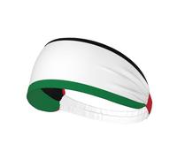 Palestine Flag Print Sports Headband Women Men, Sweat Band Breathable Workout Sweatband for Running Yoga Gym