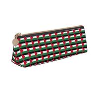 Palestine Flag Print Stylish Triangular Pencil Case Pouch for Large-Capacity Stationery Organizer