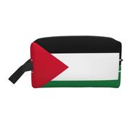 Palestine Flag Print Toiletry Bag for Men, Cosmetic Bag Spacious Capacity Travel Toiletry Bag for Women