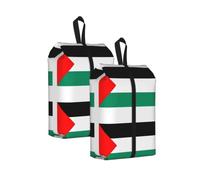 Palestine Flag Print Trainer Bag Portable Boot Bag with Zipper Closure Storage Pouch for Travel Home-2pcs