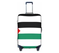Palestine Flag Print Travel Elastic Suitcase Luggage Baggage Cover Protector, Washable And Anti-Scratch, White, XL