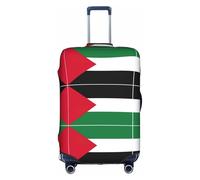 Palestine Flag Print Travel Elastic Suitcase Luggage Baggage Cover Protector, Washable And Anti-Scratch, White, S