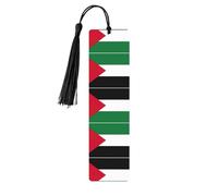 Palestine Flag Printing Fashion Wooden Bookmarks 5 Pieces,Rectangle Bookmarks for Adult Perfect for Graduation Gifts