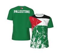 Palestine Flag Sport Tops Activewear Shirts Breathable Workwear Casual Gym T Shirts for Running Lounge Everyday XXL