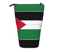 Palestine Flag Vertical Retractable Pencil Case Storage Bag Daily Storage for School Office Makeup Bag