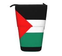 Palestine Flag Vertical Retractable Pencil Case Storage Bag Daily Storage for School Office Makeup Bag