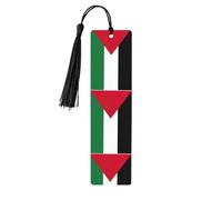 Palestine Flag Wooden Bookmark with Tassel for Reading, Perfect Gift for Book Lovers