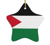 Palestine flag1 Print Christmas Hanging Sign Decorations for Xmas Door Wall Tree Decorations Indoor Outdoor