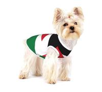 Palestine flag1 Print Dog Shirt,Dog Shirt Vest for Small Breeds Like Chihuahuas,Yorkies, and Puppies