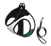 Palestine flag1 Print Small Dog Harness with Leash Set, No Escape Easy Walk Puppy Harnesses for Training Walking