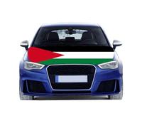Palestine Flags Car Hood Cover 3.3X5FT/6X7FT 100 percent Polyester,Engine Flag, Elastic Fabrics Can be Washed,Car Bonnet Banner (3.3X5FT)