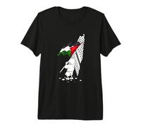 Palestine Free in Arabic Gaza Flag Premium T-Shirt
