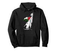 Palestine Free in Arabic Gaza Flag Pullover Hoodie