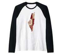 Palestine Free in Arabic Gaza Flag Raglan Baseball Tee