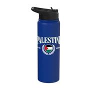 Palestine Jerusalem Flag Laurel EST 1988 Design Stainless Steel Insulated Water Bottle