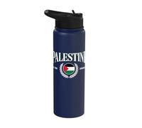 Palestine Jerusalem Flag Laurel EST 1988 Design Stainless Steel Insulated Water Bottle
