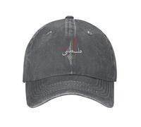 Palestine Map Baseball Cap Classic Mens Baseball Caps - Unisex Distressed Washed Snapback Hat,Outdoor Summer Casual Sun Visor Hat,Dark Gray,One Size