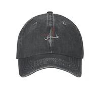 Palestine Map Baseball Cap Classic Mens Baseball Caps - Unisex Distressed Washed Snapback Hat,Outdoor Summer Casual Sun Visor Hat,Black,One Size