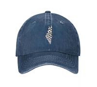Palestine Map with Keffiyeh Baseball Cap - Distressed Washed Cotton Denim Cap,Classic Trucker Hat Golf Cap Casual Sun Hat Adjustable Outdoor Sport Caps,Dark Blue,One Size