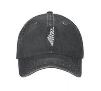 Palestine Map with Keffiyeh Baseball Cap - Distressed Washed Cotton Denim Cap,Classic Trucker Hat Golf Cap Casual Sun Hat Adjustable Outdoor Sport Caps,Black,One Size