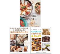Palestine on a Plate, Quick and Simple Homemade Sourdough & Crazy For Cookies Brownies & Bars 3 Books Collection Set