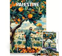 Palestine Oranges Cubism Jigsaw Puzzles1000 Pieces Mind Skill Toy Soothing Play Precision Cut Art Collection Piece (38x26cm)