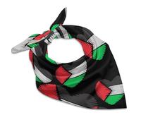 Palestine Palestinian Flag Love Heart Bandanas Silk Scarf Head Wrapping Hair Headband Handkerchiefs 25"x25"