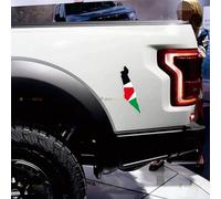 Palestine Palestinian Flag Map Outline Car Magnet Magnetic Sticker Decal - 3 Pack Reflective 10.2cm - for Truck Door Fridge Reusable Waterproof