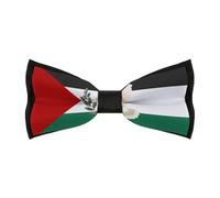 Palestine Palestinian Flag Peace Bird Black Pre-Tied Bow Ties for Men Adjustable Bowtie Neckties for Parties Wedding