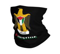 Palestine Palestinian National Emblem Men Women Snood Stretchy Neck Warmer Lightweight Face Covering Scarf For Sport Outdoor Hiking Walking