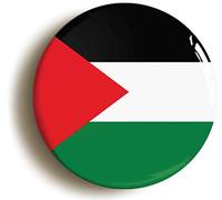 PALESTINE PALESTINIAN NATIONAL FLAG BUTTON BADGE (2inch / 50mm diameter)