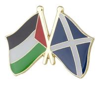 Palestine Palestinian Scotland Scottish National Flag Crossed Flags Friendship Love Alliance Allies 1" Enamel Pin, 1 Inch, Enamel, enamel