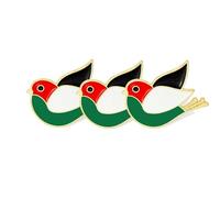 Palestine Peace Symbol Pin, Free Palestine Badge - Elegant Eagle & Bird Brooch for Women Men | Representing Unity, Harmony & Global Peace, Meaningful Palestine Inspired Jewelry Gift (A 3pcs)