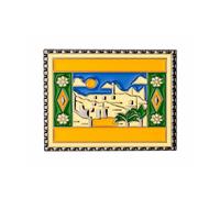 Palestine Postage Stamp Enamel Pin Badge 3 x 2.5cm Jerusalem Old City Historic Travel Stamp Inspired Collectable Lapel Brooch Middle East Souvenir Gift