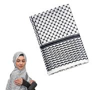 Palestine Scarf | Arab Soft Hijab Bandana 70.87X27.56 Inch | Palestinian Shawl Hijab Bandana | Chiffon Bandana Head Neck Scarf | Arab Wrap For Women And Girls