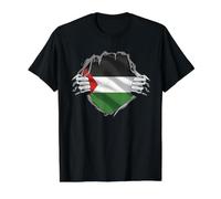 Palestine Shirt Palestinian Flag Arabic Roots Heritage DNA Value Graphic T-Shirt, Men, Black, XL