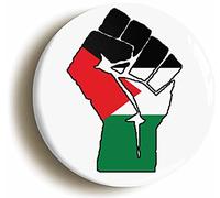 Palestine Solidarity Fist Fridge Magnet (Circular 2inch / 50mm Diameter)