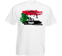 Palestine T-Shirt, Stop Bombing Gaza T-Shirt, Human Rights Tee, Free Gaza Save Gaza Palestine Flag, Unisex Adults Kids Tee Top (White, S)