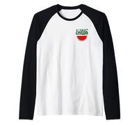 Palestine Watermelon Calligraphy Palestinian Solidarity Raglan Baseball Tee